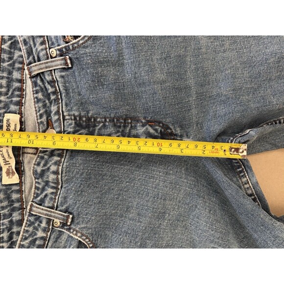 Vintage HARLEY DAVIDSON Denim Bootcut Cotton Stretch Blue Jeans Womens Size 12L - Picture 11 of 15